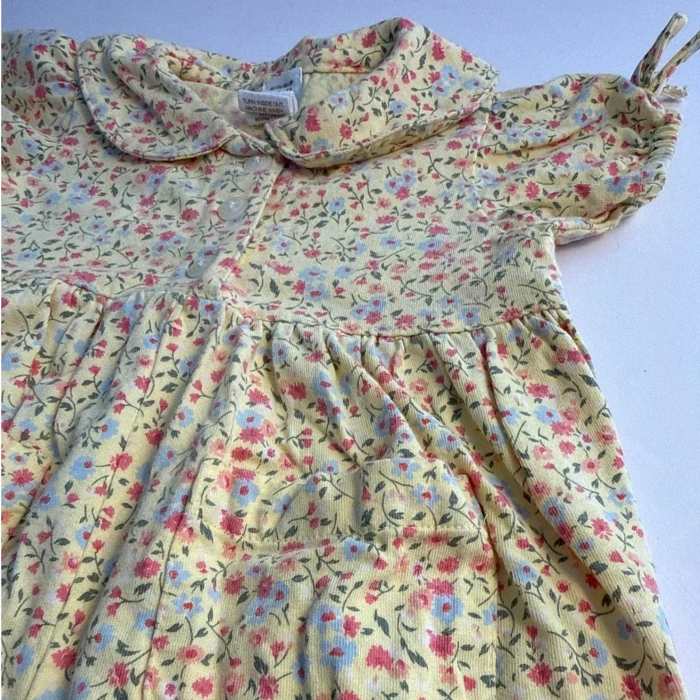 Vintage 90s BabyGap Floral Peter Pan Collared Bubble Romper 3-6 month Girls